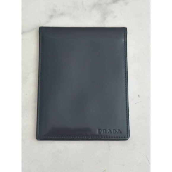 PRADA Home Black Leather Photo Picture Wallet - Picture 1 of 9